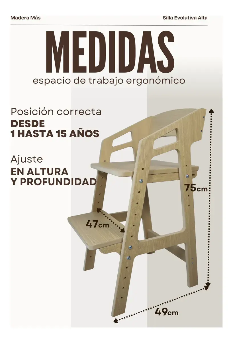 Medidas de Silla Alta Evolutiva